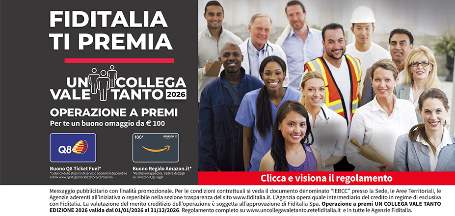 Agenzia Peruch Daniela Fiditalia | Vittorio Veneto, PORDEONE | Fiditalia ti premia - Vinci un buono omaggio da €100. Operazione a premi. Clicca e visiona il regolamento. Operazione a premi UN COLLEGA VALE TANTO 2025 valida dal 01/01/2025 al 31/12/2025. Regolamento completo www.uncollegavaletanto.retefiditalia.it